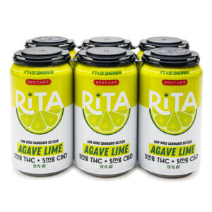 RESTART Rita Delta 9 THC 5MG + CBD 5MG Seltzer Agave Lime 12oz