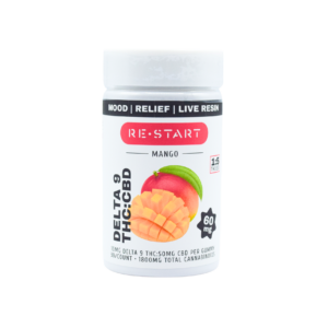 Delta 9 10MG + CBD 50MG Live Resin Gummies 1:5 Mango