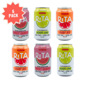 RESTART Rita Delta 9 THC 5MG + CBD 5MG Seltzer Variety 6-pk (Reg. Price $33)