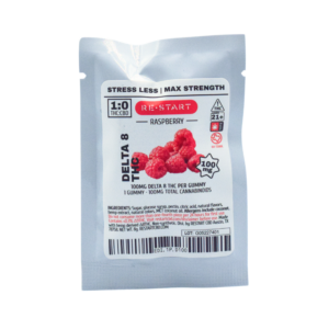 Delta 8 THC 100MG Gummies Raspberry 1-ct - High Strength