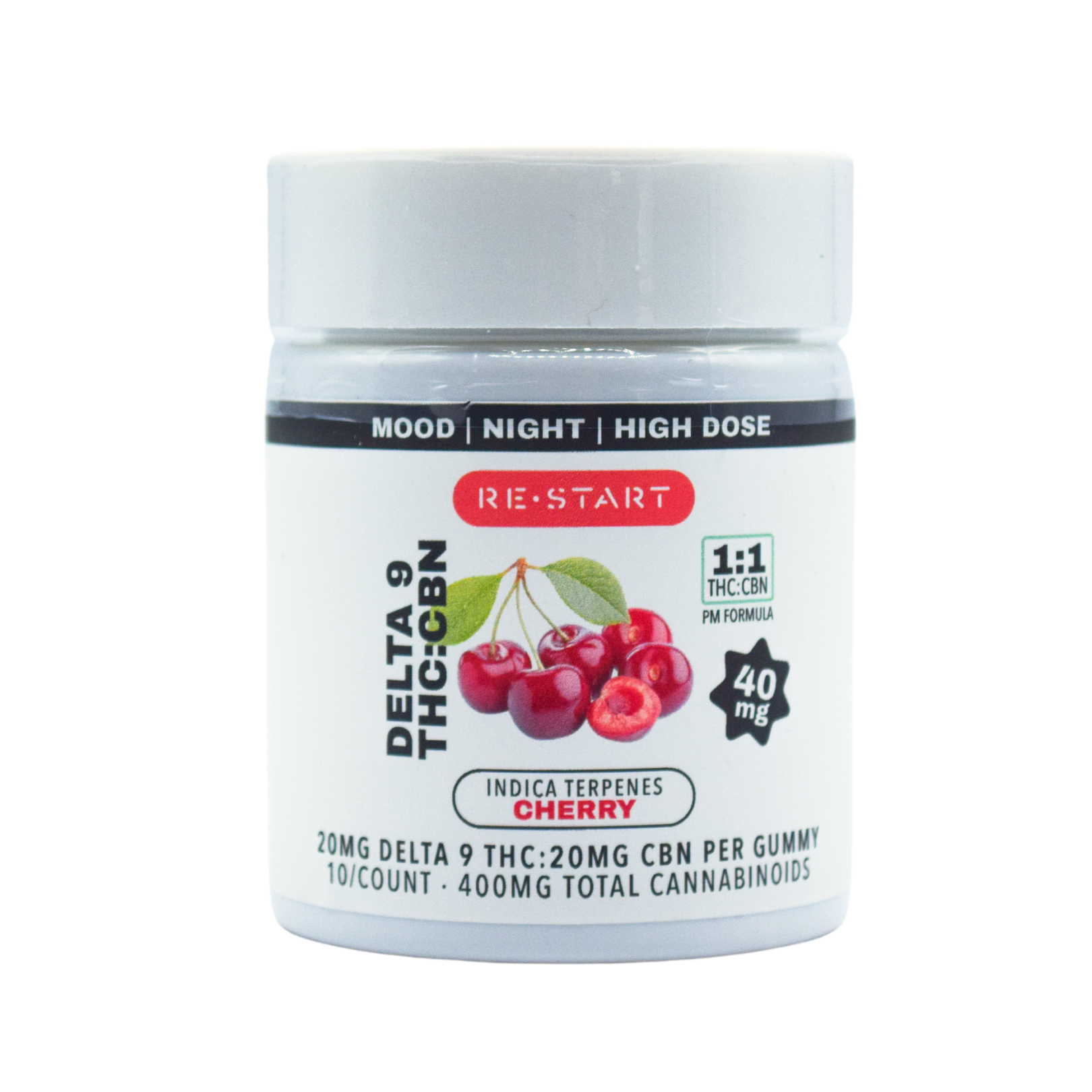 Delta 9 THC CBN Gummies 40MG - Indica Cherry