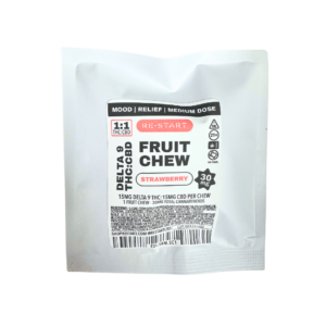 Delta 9 THC CBD 30mg Strawberry Fruit Chews 1-ct (Reg. Price $6)