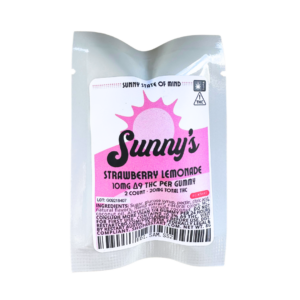 Sunny’s Delta 9 THC 10mg Strawberry Lemonade Gummies 2-ct (Reg. Price $5)