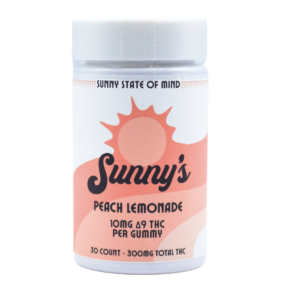 Sunny’s Delta 9 THC 10mg Peach Lemonade Gummies (Save 20%)