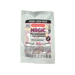 Delta 9 Magic Mushroom Gummies 30mg Passion Fruit 1-ct (Reg. Price $7)