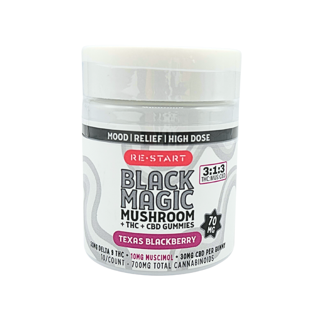 Delta 9 Black Magic Mushroom Texas Blackberry Gummies 70MG - Image 2
