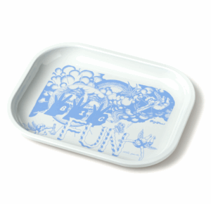 BigFun! Rolling Tray  x Earls Pearls - White Blue