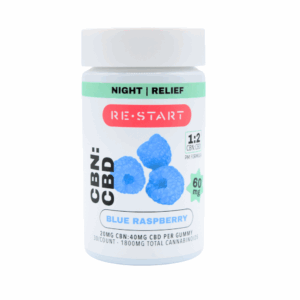 CBN CBD NO THC Sleep 60MG Gummies Blue Raspberry 30-ct