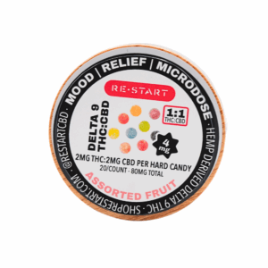 Microdose Delta 9 2MG Hard Candy 20-ct (Total THC 40MG)