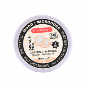 Delta 9 2MG THC Sour Fruit Tarts 20-ct Microdose (Total THC 40MG)
