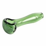 Red Eye Glass Econo Swirl Hand Pipe - Green