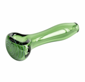 Red Eye Glass Econo Swirl Hand Pipe - Green