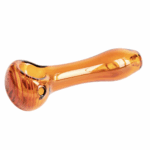 Red Eye Glass Econo Swirl Hand Pipe - Amber