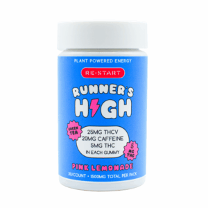 Runner's High THCV 25mg + Delta 9 5mg + Green Tea 20mg Gummies - Pink Lemonade
